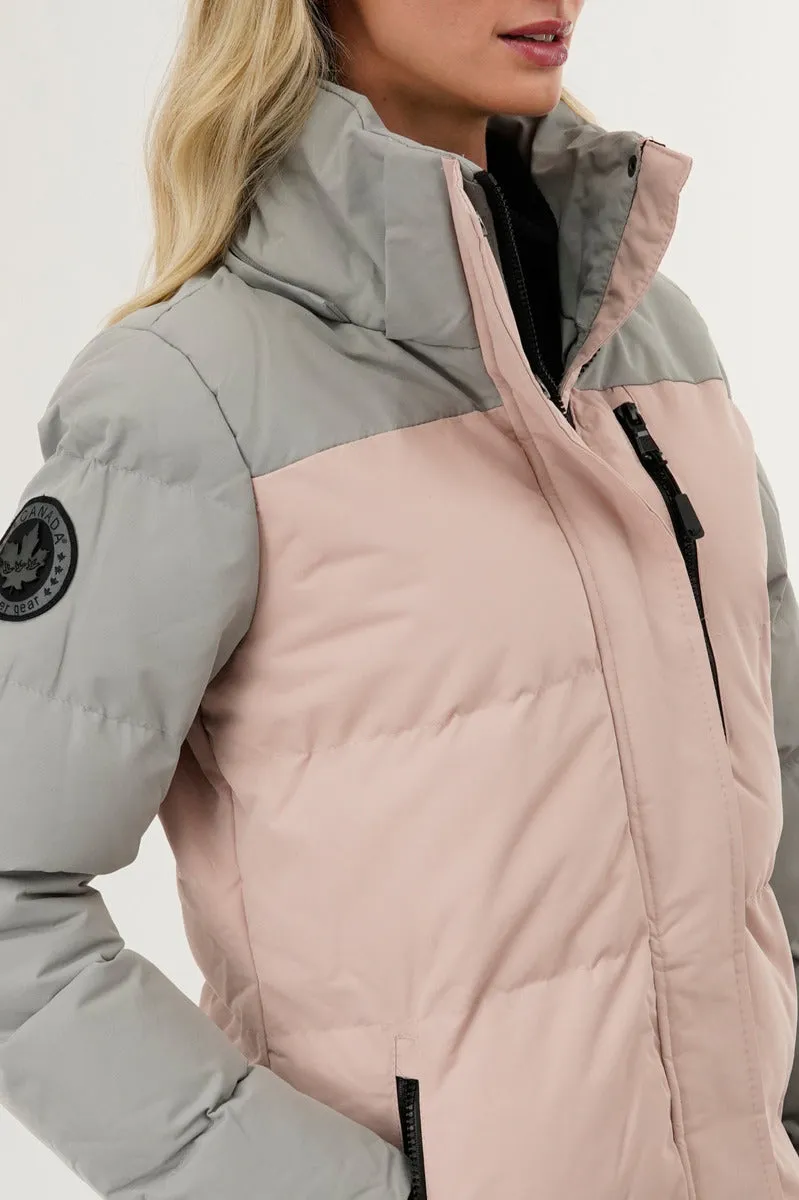 Canada Weather Gear Colour Block Puffer Parka Jacket - Pink sold by Fairweather product image thumbnail 4