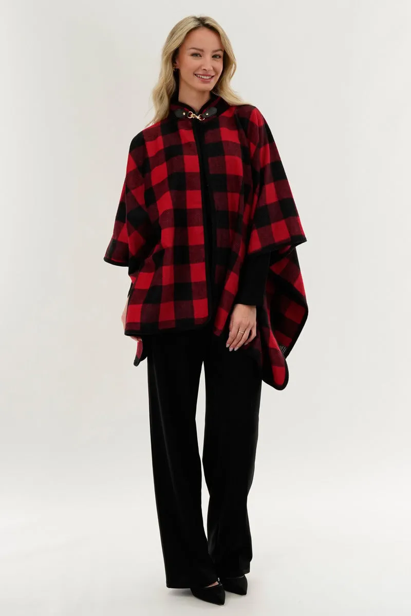 Canada Weather Gear Plaid Poncho - Red sold by Fairweather product image thumbnail 5