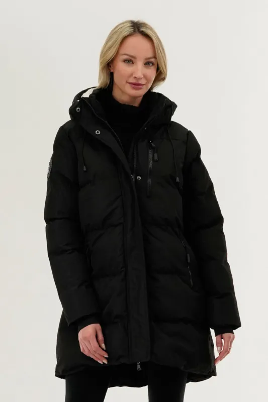 Camada Weather Gear Colour Block Puffer Parka Jacket - Black sold by Fairweather