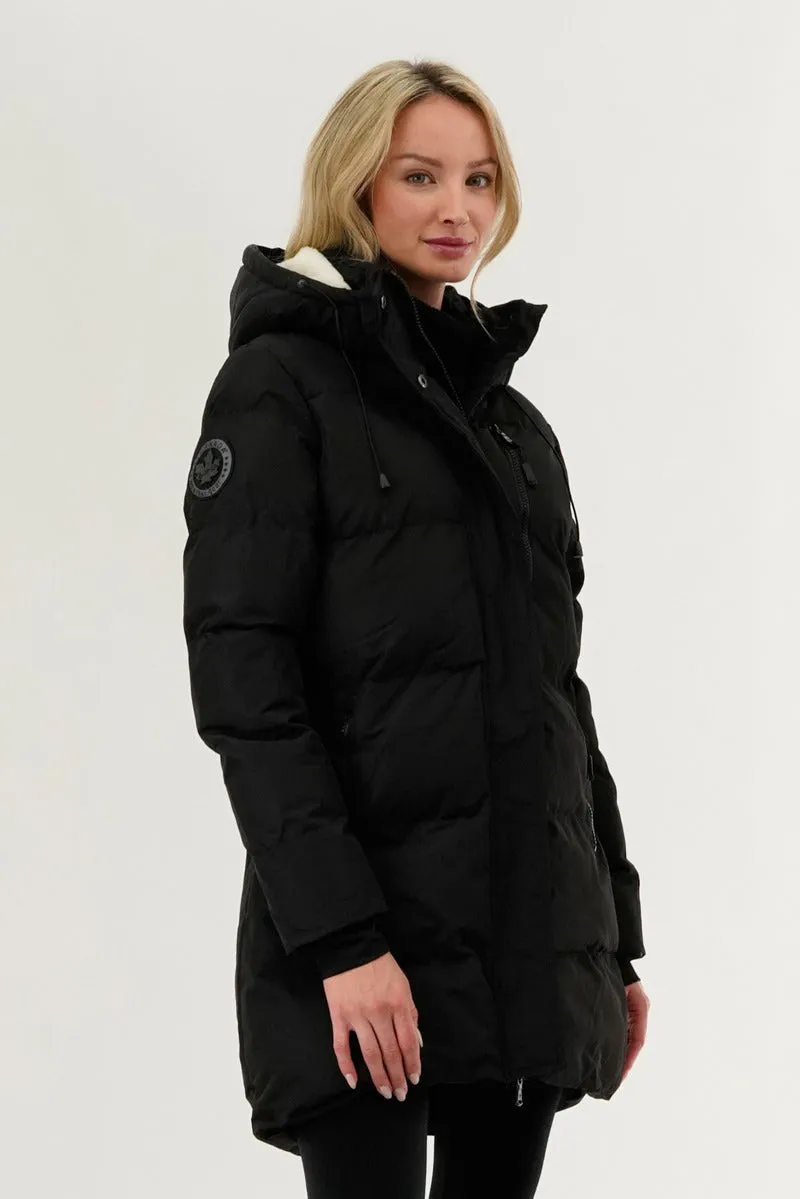 Canada Weather Gear Colour Block Puffer Parka Jacket - Black sold by Fairweather product image thumbnail 2