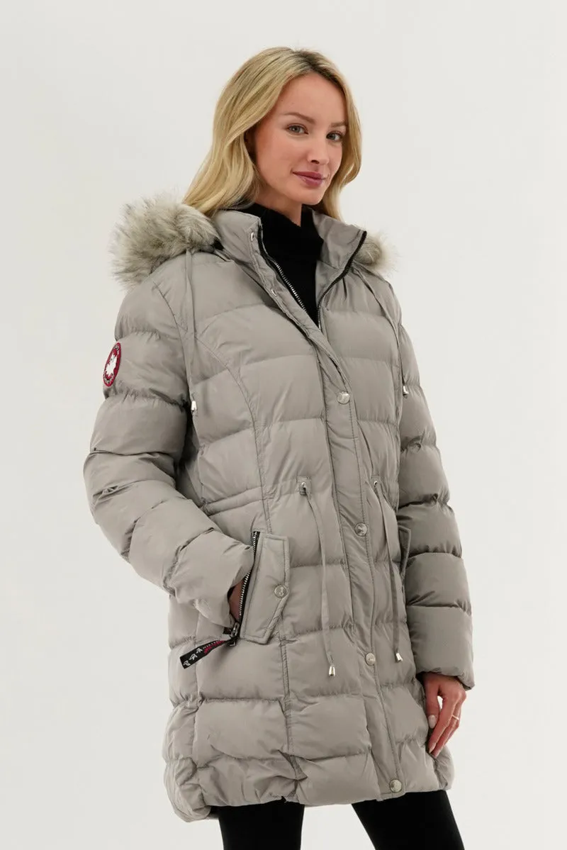 Canada Weather Gear Tie Waist Puffer Parka Jacket - Grey sold by Fairweather product image thumbnail 2