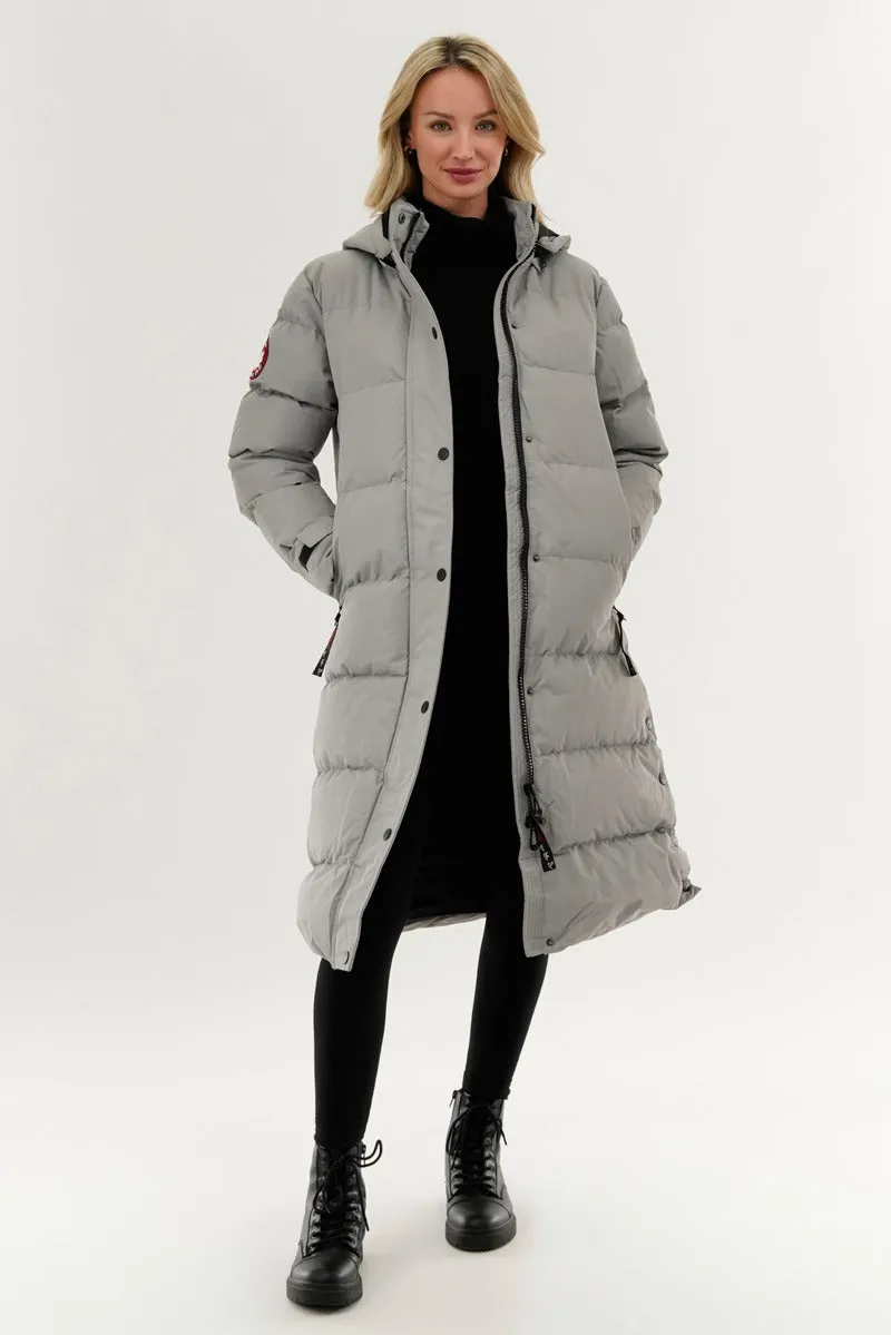 Quilted Maxi Parka Jacket - Grey sold by Fairweather product image thumbnail 5