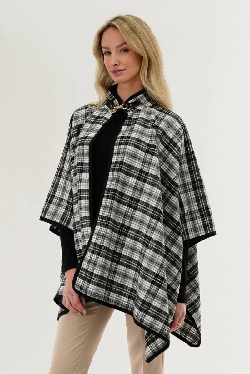 Tartan Plaid Poncho - Grey sold by Fairweather product image thumbnail 2