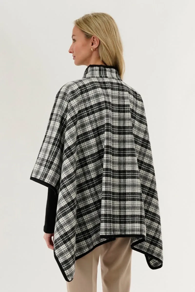 Tartan Plaid Poncho - Grey sold by Fairweather product image thumbnail 3