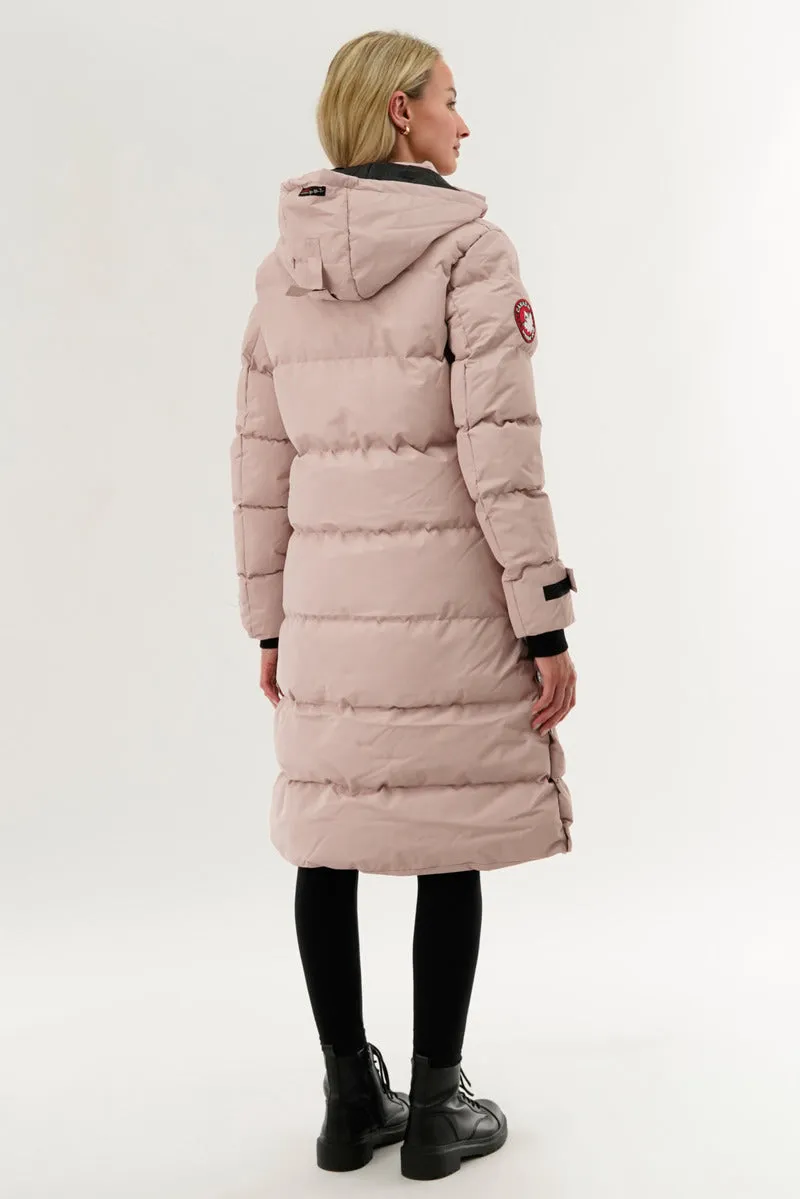 Quilted Maxi Parka Jacket - Pink sold by Fairweather product image thumbnail 3