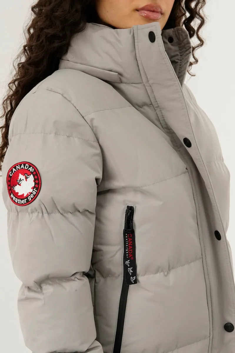 Canada Weather Gear Quilted Maxi Parka Jacket - Stone sold by Fairweather product image thumbnail 4