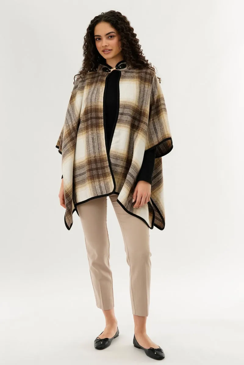 Canada Weather Gear Plaid Tartan Poncho - Beige sold by Fairweather product image thumbnail 5