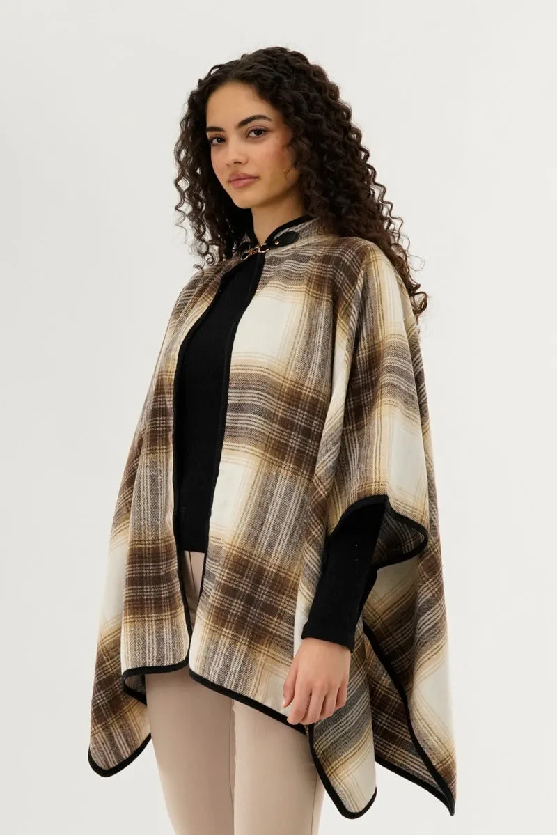 Canada Weather Gear Plaid Tartan Poncho - Beige sold by Fairweather product image thumbnail 2