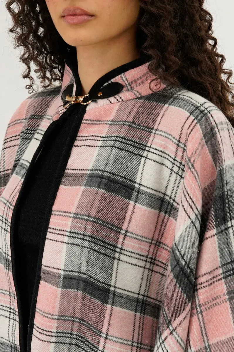 Canada Weather Gear Plaid Tartan Poncho - Pink sold by Fairweather product image thumbnail 4