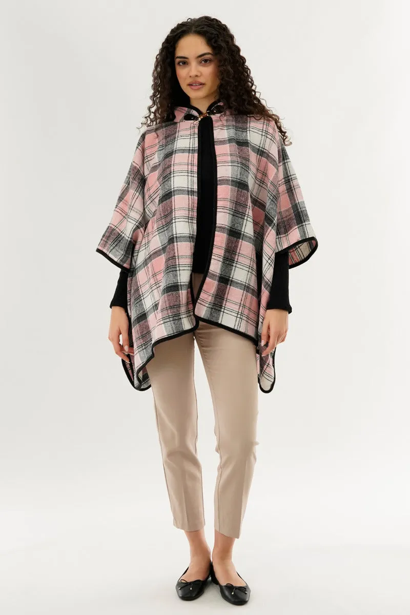 Canada Weather Gear Plaid Tartan Poncho - Pink sold by Fairweather product image thumbnail 5