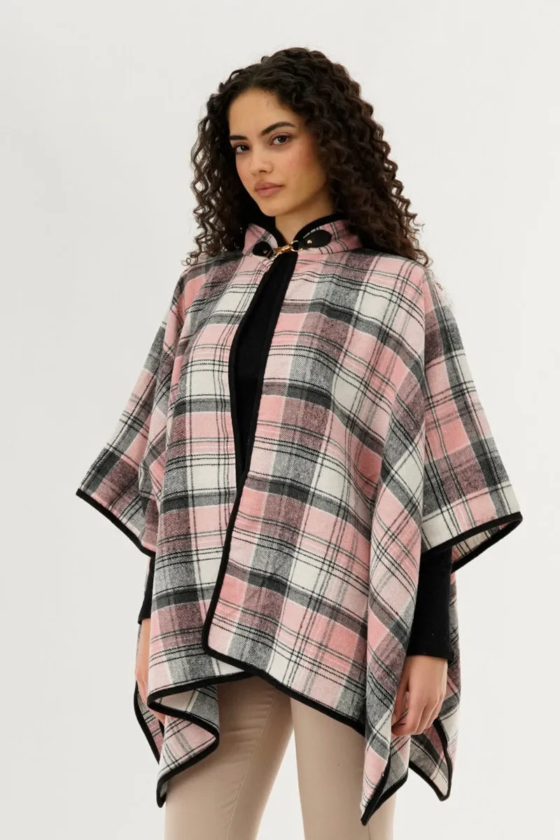 Canada Weather Gear Plaid Tartan Poncho - Pink sold by Fairweather product image thumbnail 2