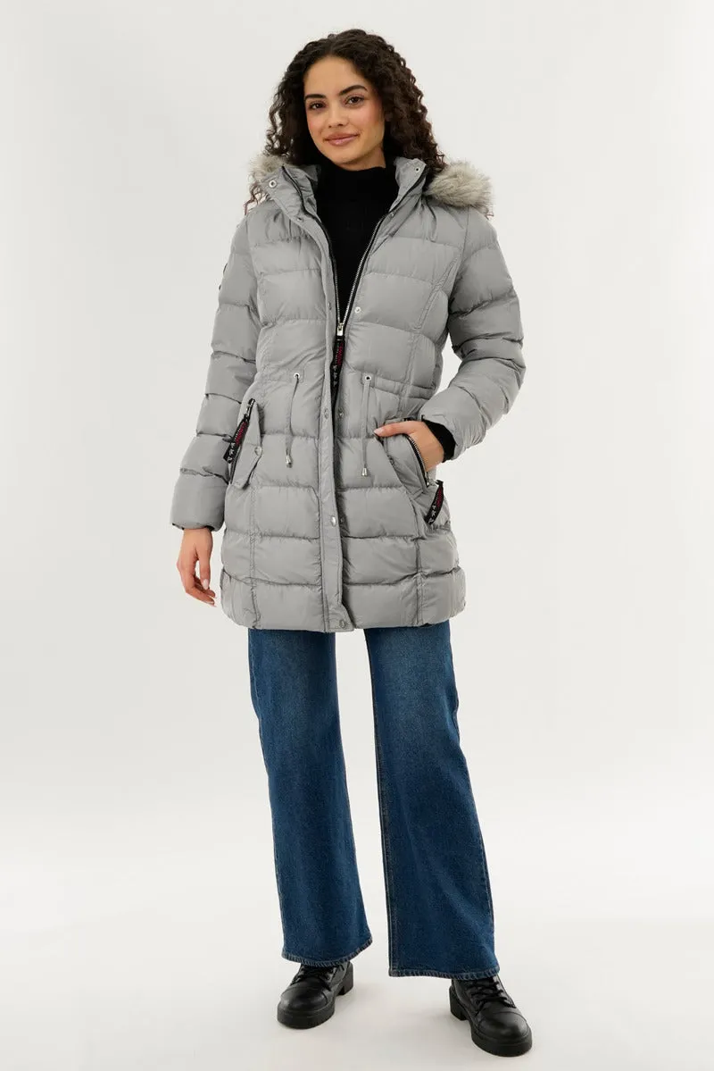 Canada Weather Gear Tie Waist Puffer Parka Jacket - Stone sold by Fairweather product image thumbnail 5