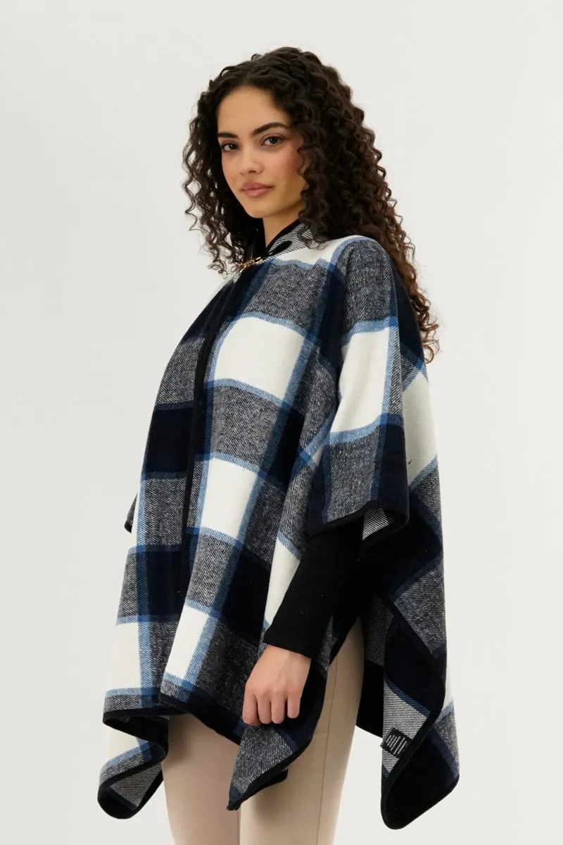 Canada Weather Gear Plaid Poncho - Blue sold by Fairweather product image thumbnail 2