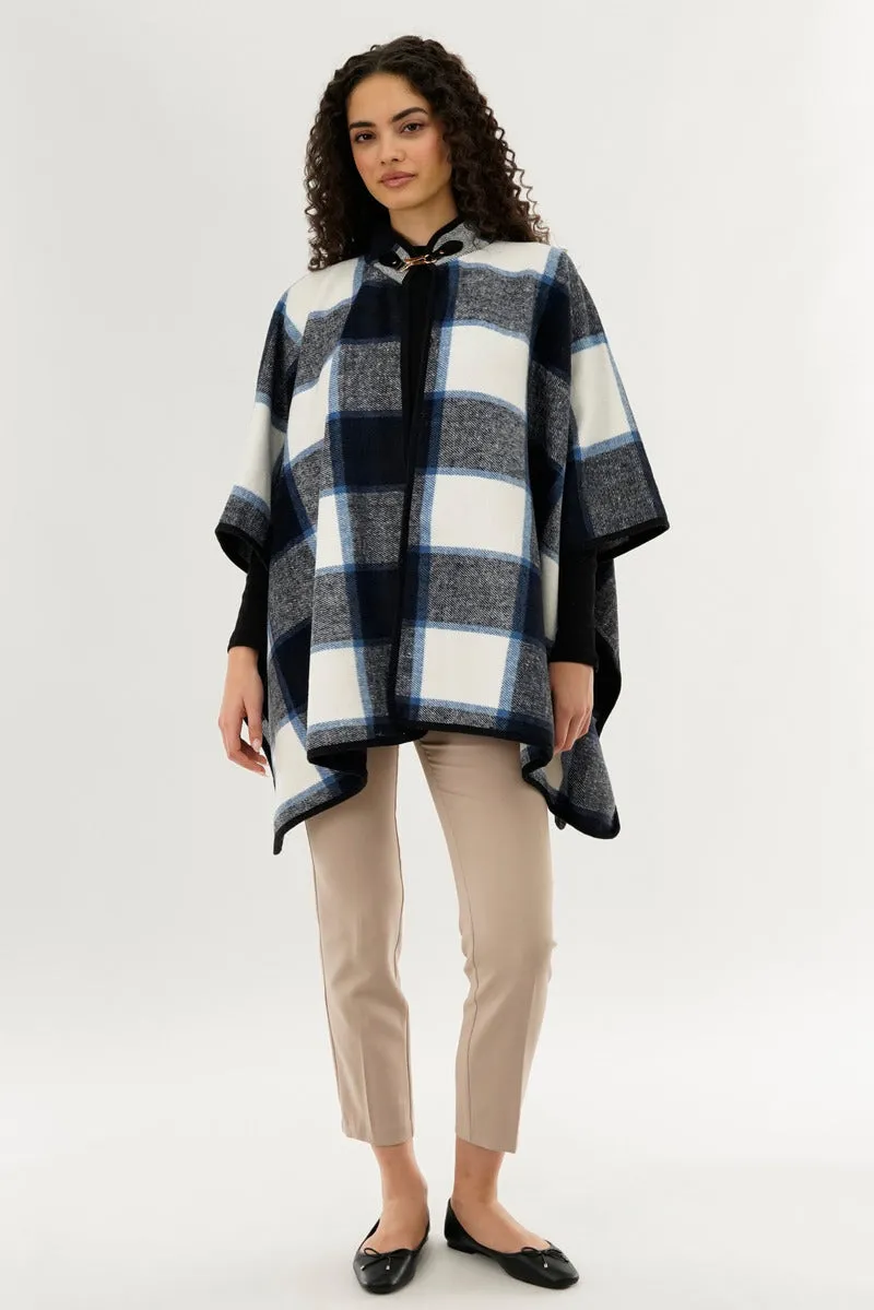 Canada Weather Gear Plaid Poncho - Blue sold by Fairweather product image thumbnail 5