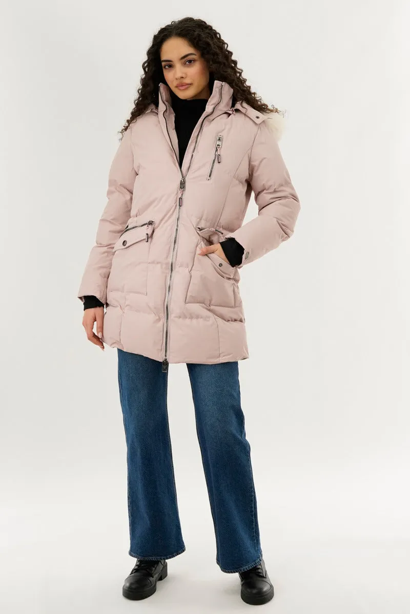 Canada Weather Gear Faux Fur Lined Hood Parka Jacket - Blush sold by Fairweather product image thumbnail 5