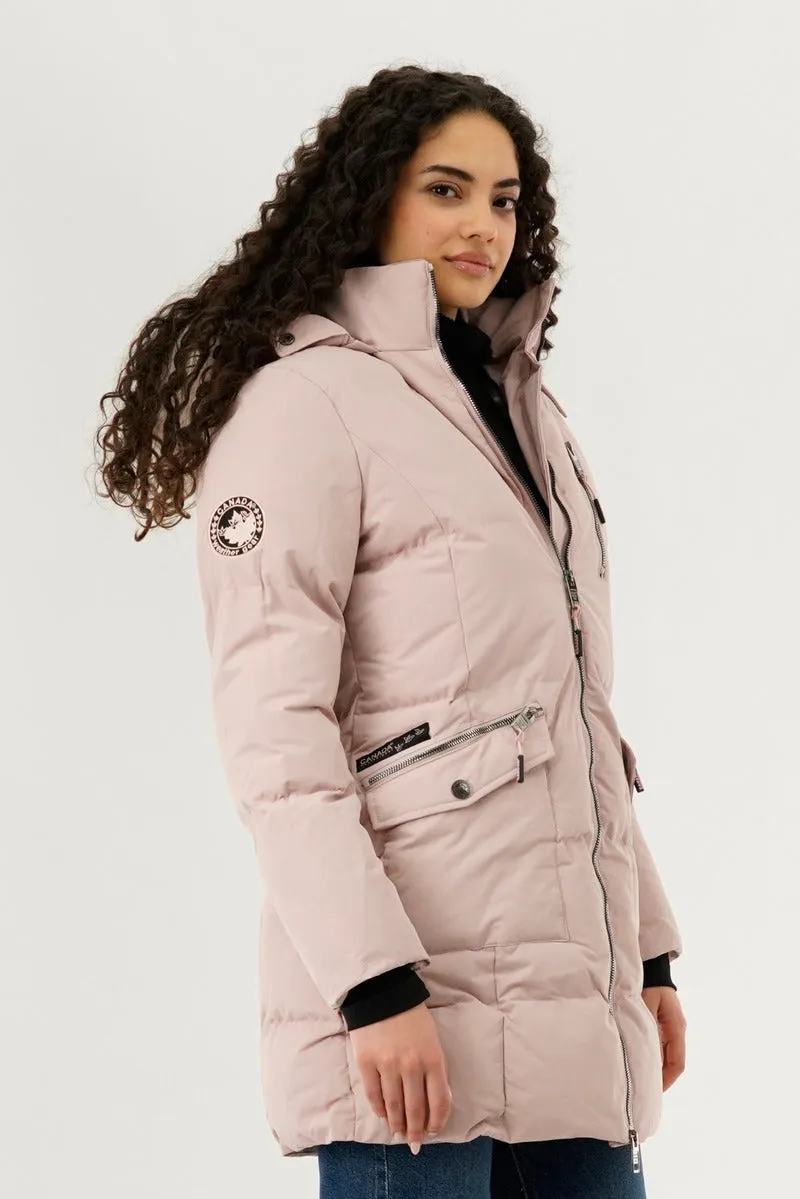 Canada Weather Gear Faux Fur Lined Hood Parka Jacket - Blush sold by Fairweather product image thumbnail 2