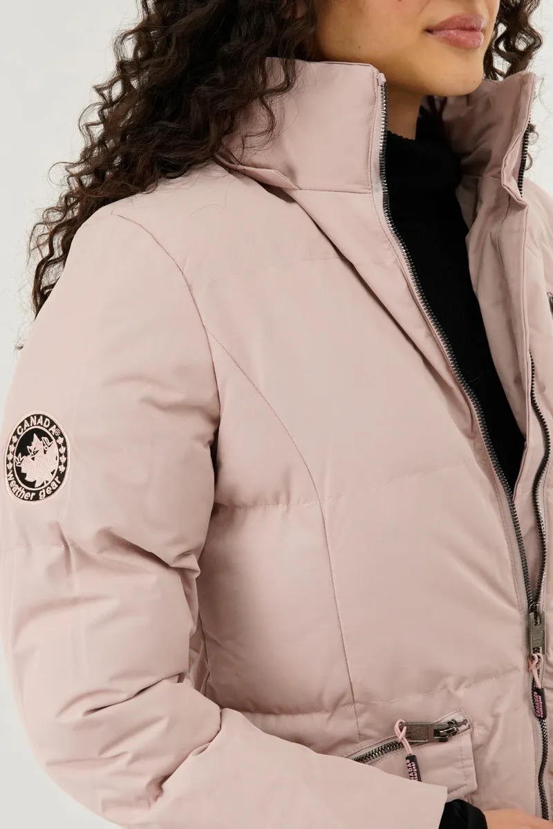 Canada Weather Gear Faux Fur Lined Hood Parka Jacket - Blush sold by Fairweather product image thumbnail 4