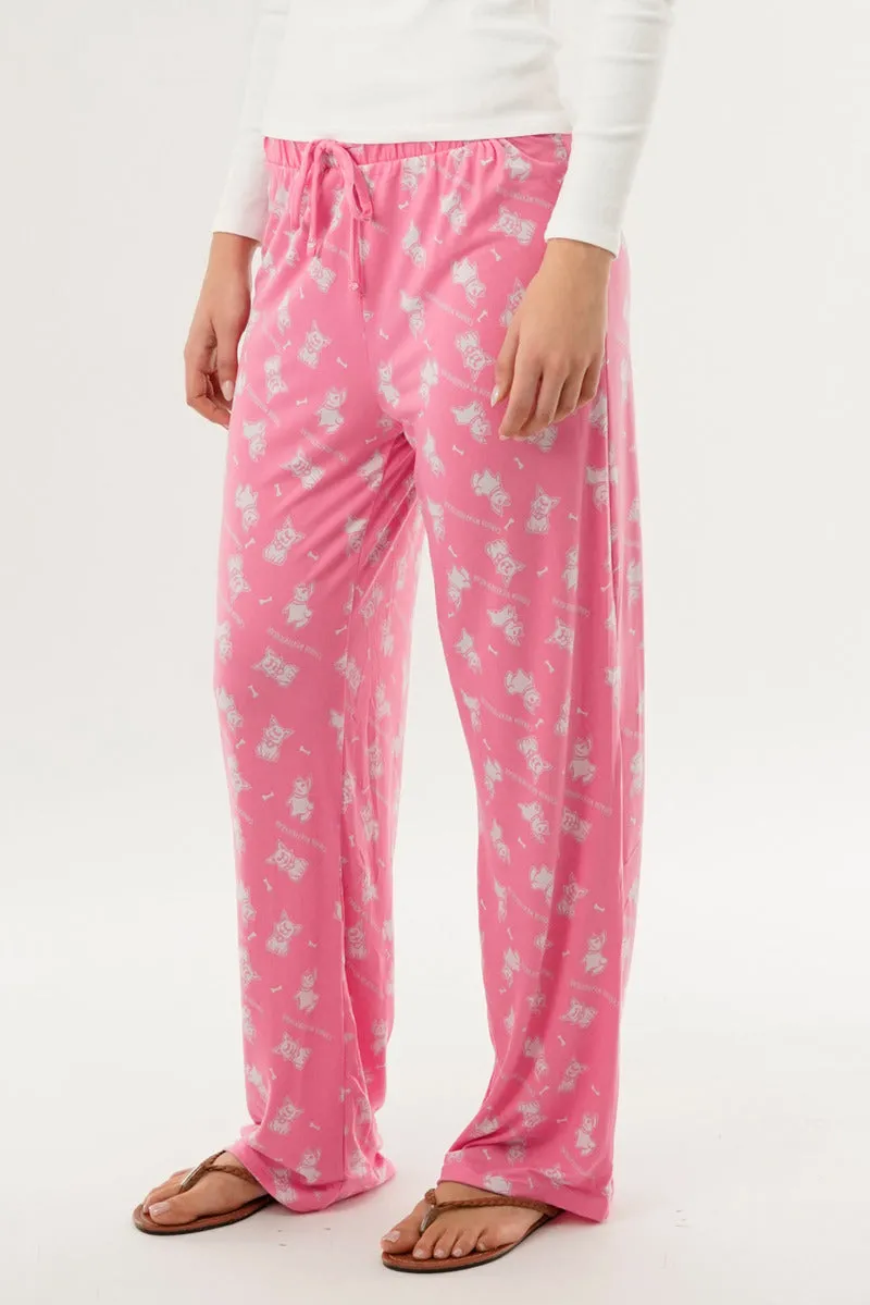 Canada Weather Gear Dog Print Wide Let Pajama Pants - Pink sold by Fairweather product image thumbnail 2