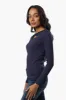 Magazine Ribbed Front Twist Long Sleeve Top - Navy sold by Fairweather