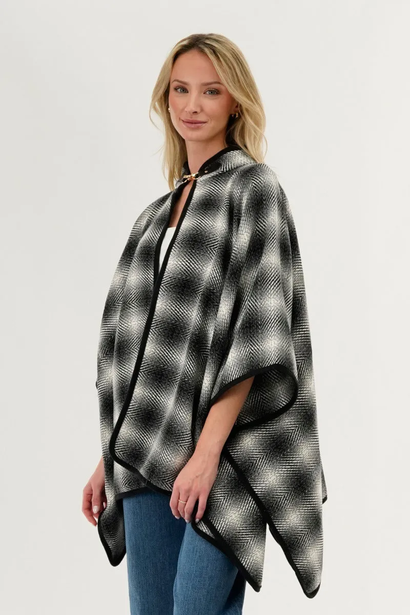 Canada Weather Gear Plaid Poncho - Grey sold by Fairweather product image thumbnail 2