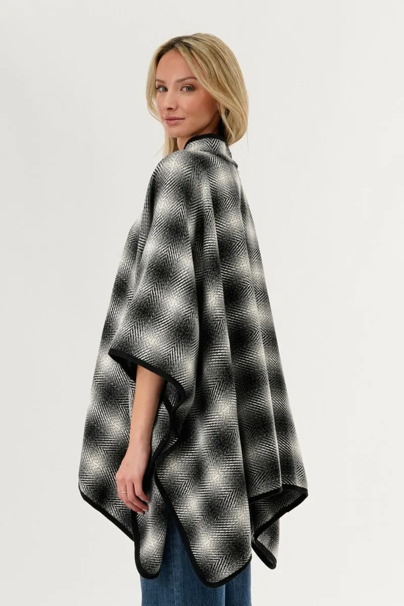 Canada Weather Gear Plaid Poncho - Grey sold by Fairweather product image thumbnail 3