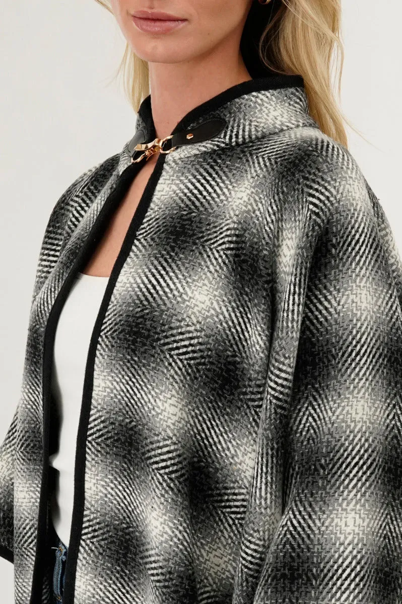 Canada Weather Gear Plaid Poncho - Grey sold by Fairweather product image thumbnail 4