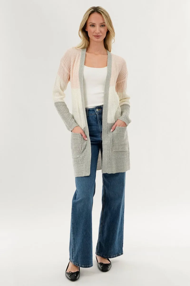 Colour Block Knit Cardigan - Pink sold by Fairweather product image thumbnail 5