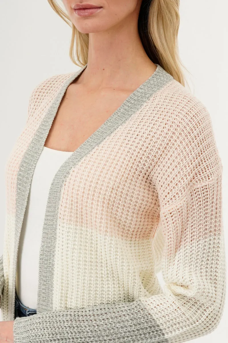 Colour Block Knit Cardigan - Pink sold by Fairweather product image thumbnail 4