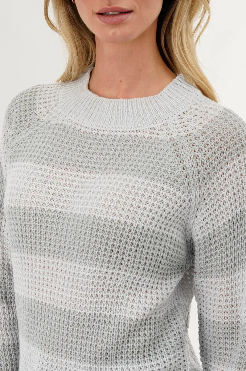 International INC Company Striped Knit Crewneck Pullover Sweater - Grey sold by Fairweather product image thumbnail 4