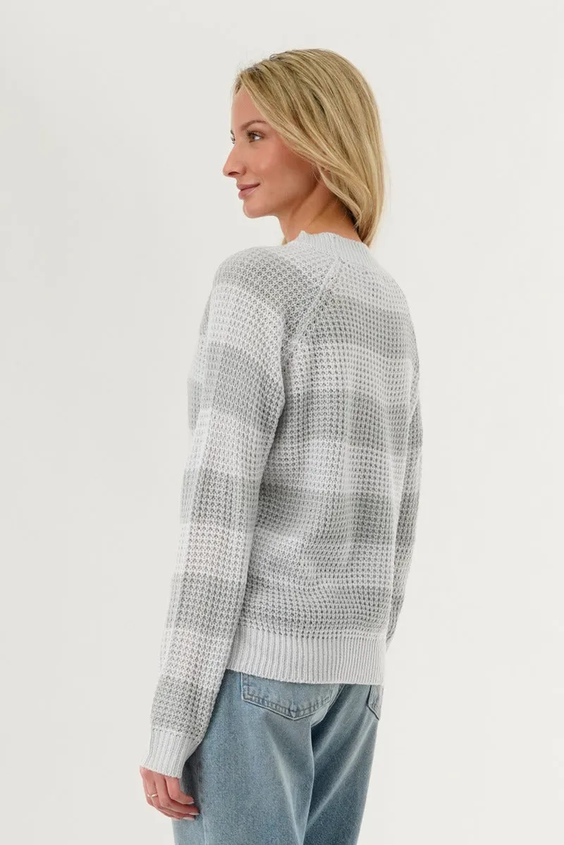 International INC Company Striped Knit Crewneck Pullover Sweater - Grey sold by Fairweather product image thumbnail 3