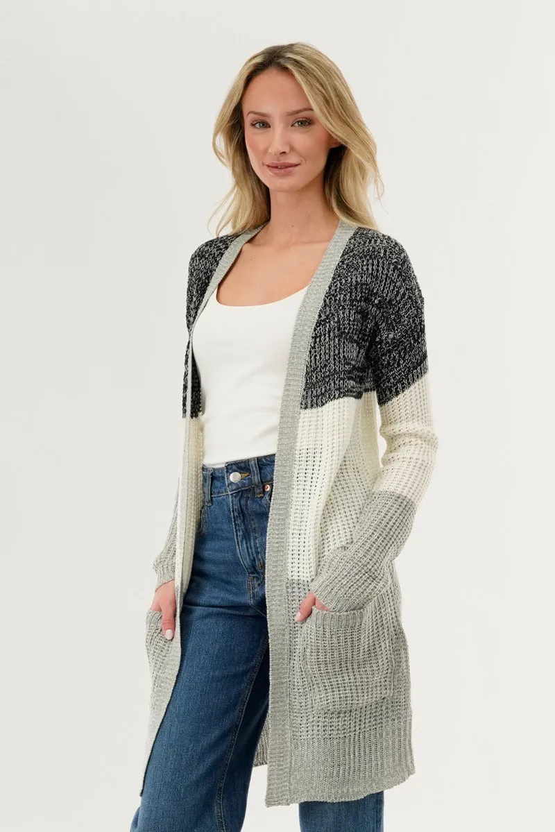Stylexchange Colour Block Knit Cardigan - Black sold by Fairweather product image thumbnail 2