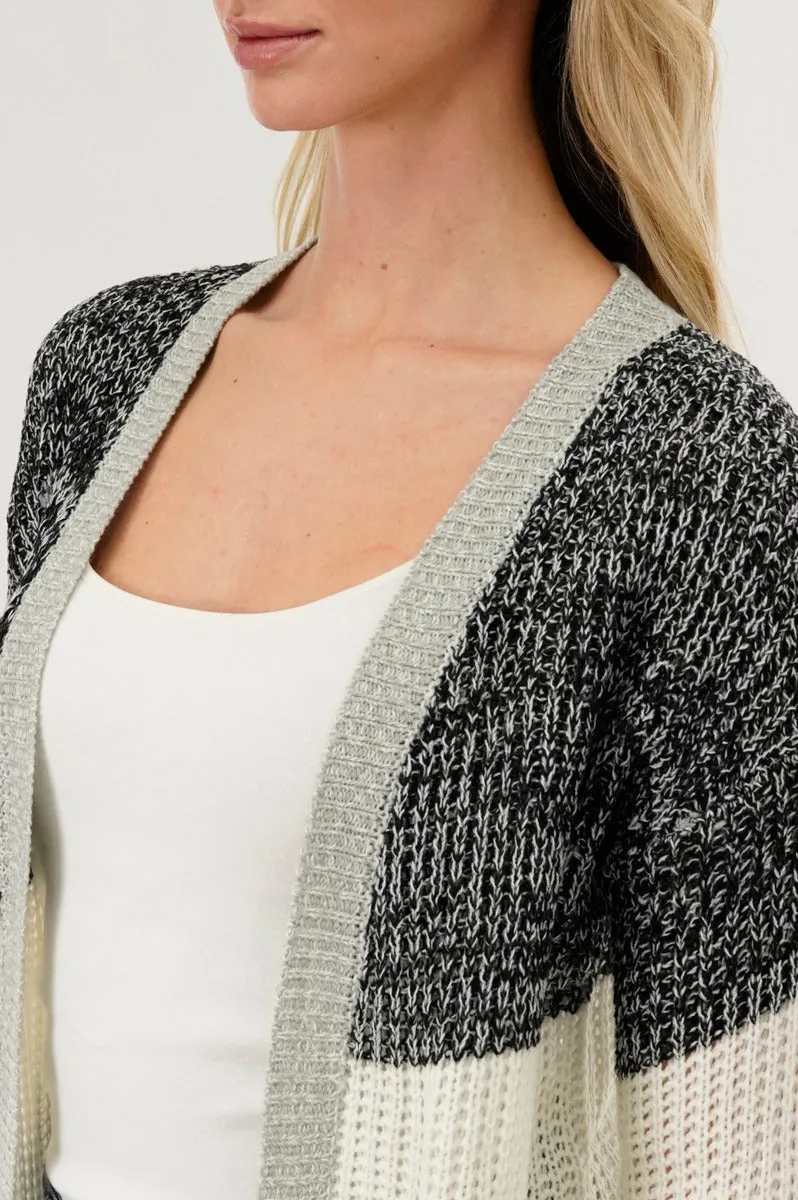 Stylexchange Colour Block Knit Cardigan - Black sold by Fairweather product image thumbnail 4