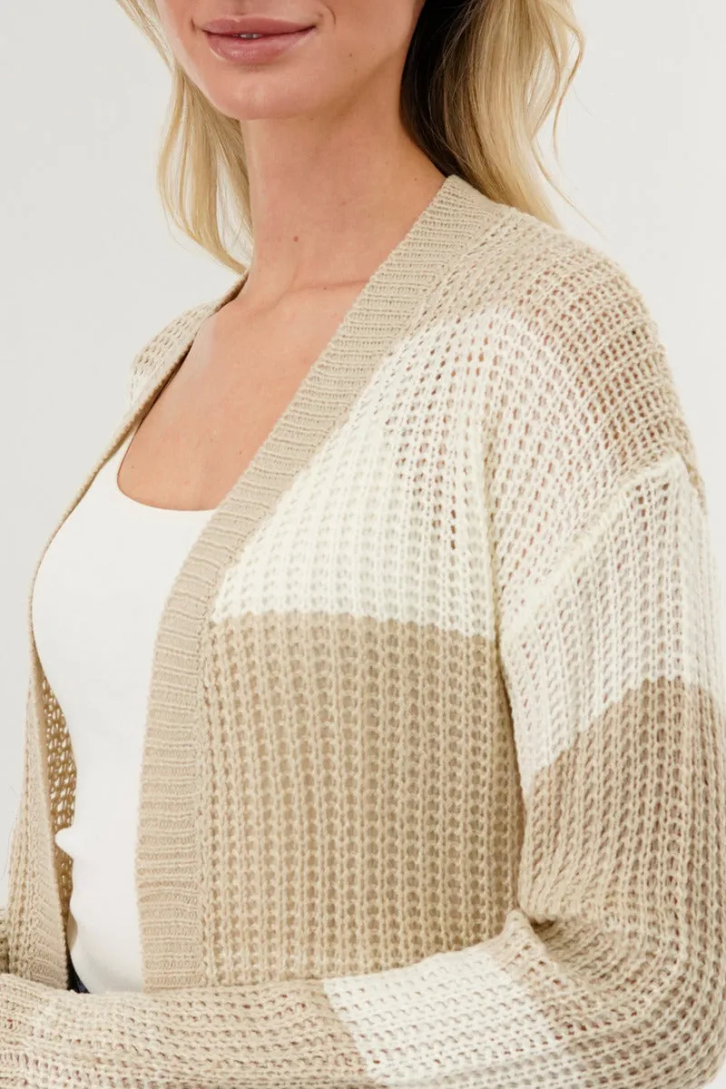 Stylexchange Striped Knit Cardigan - Beige sold by Fairweather product image thumbnail 4