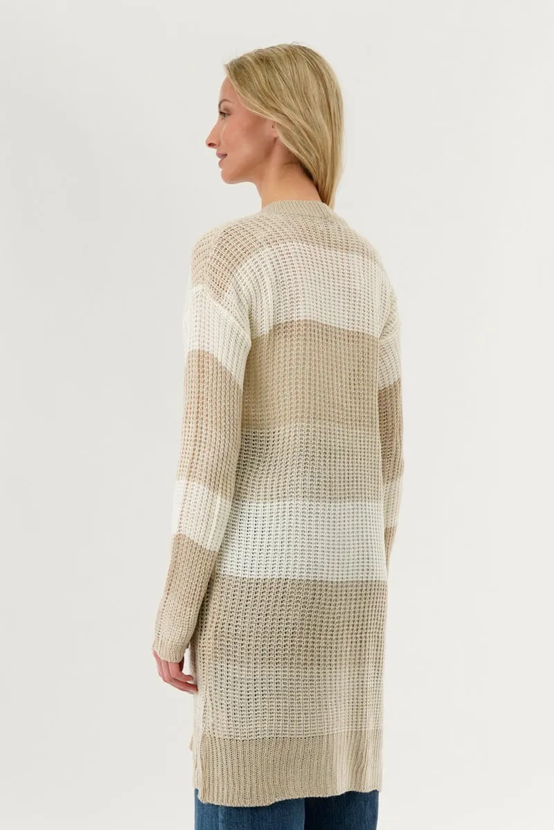 Stylexchange Striped Knit Cardigan - Beige sold by Fairweather product image thumbnail 3