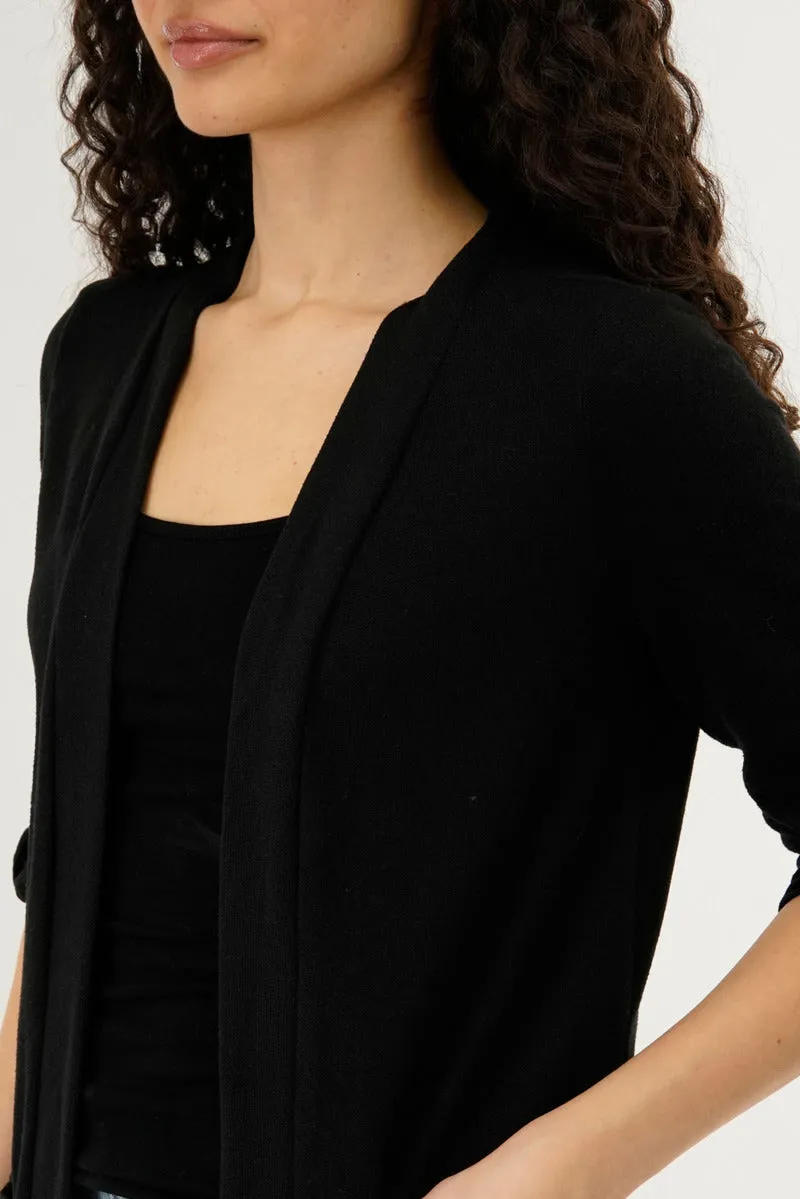 International INC Company Hip Length Open Cardigan - Black sold by Fairweather product image thumbnail 4
