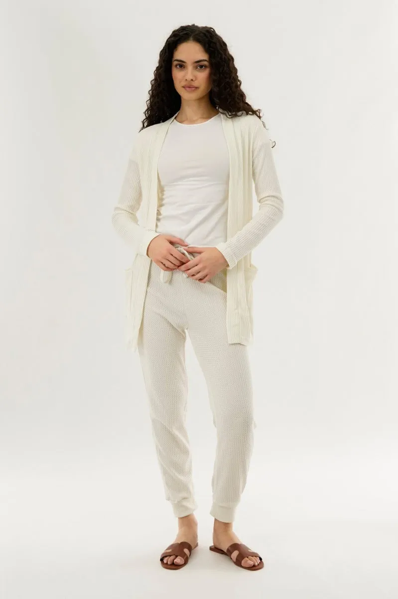 International INC Company Waffle Knit Joggers - Cream sold by Fairweather product image thumbnail 5