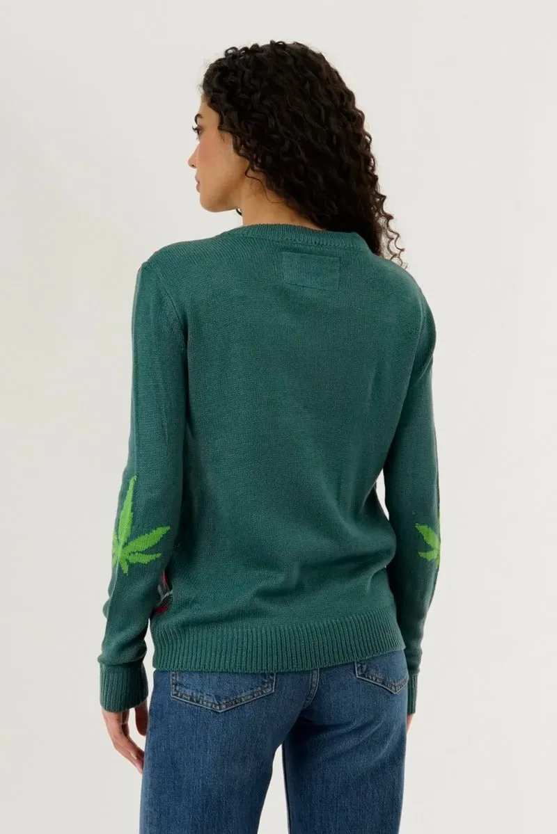 Festive Let's Get Baked Christmas Sweater - Green sold by Fairweather product image thumbnail 3