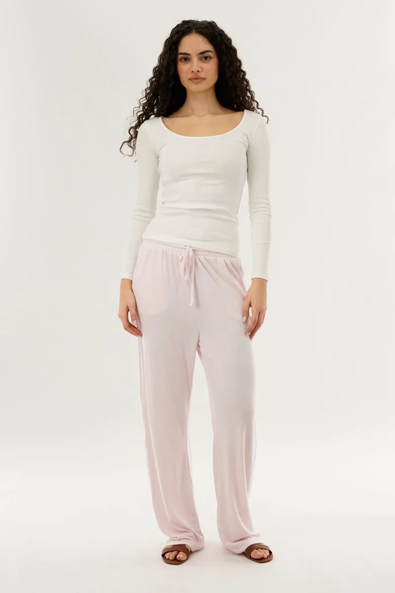 Wide Leg Knit Sweatpants - Pink sold by Fairweather product image thumbnail 5