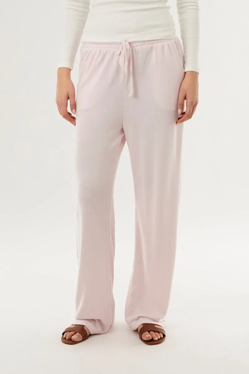 Wide Leg Knit Sweatpants - Pink sold by Fairweather