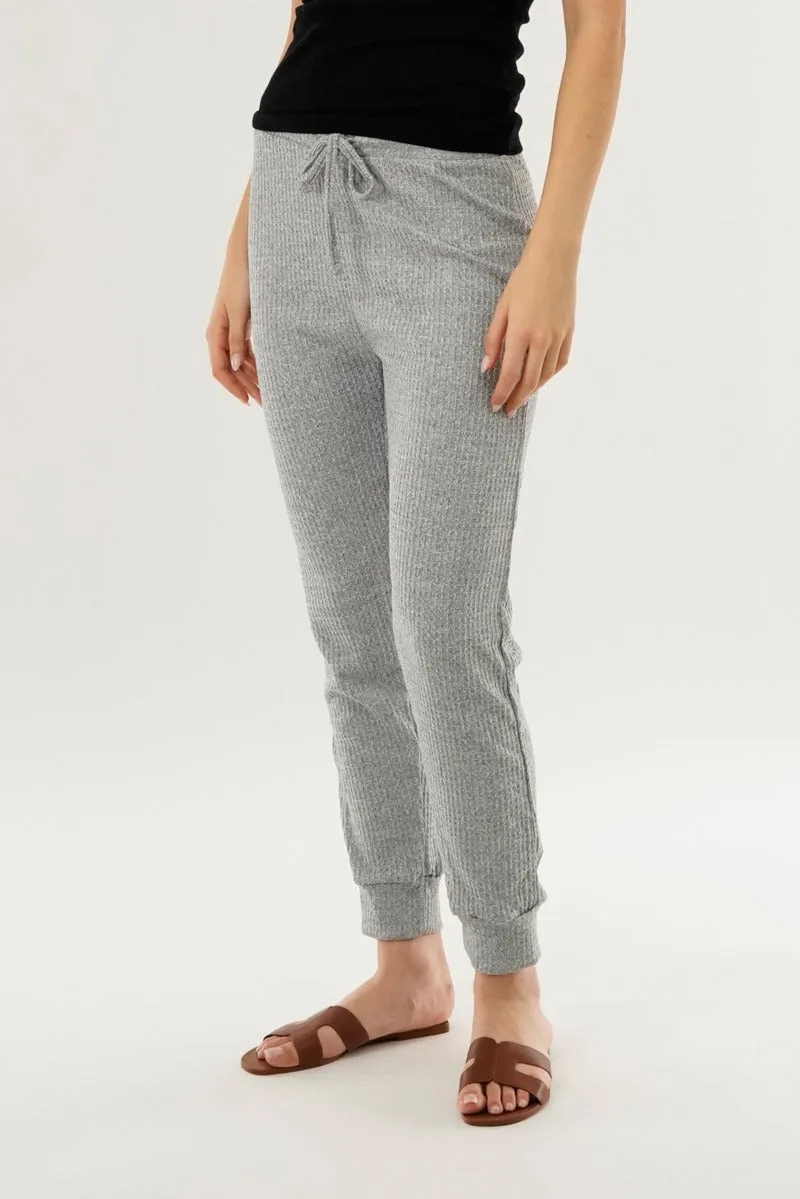 International INC Company Waffle Knit Joggers - Grey sold by Fairweather product image thumbnail 2