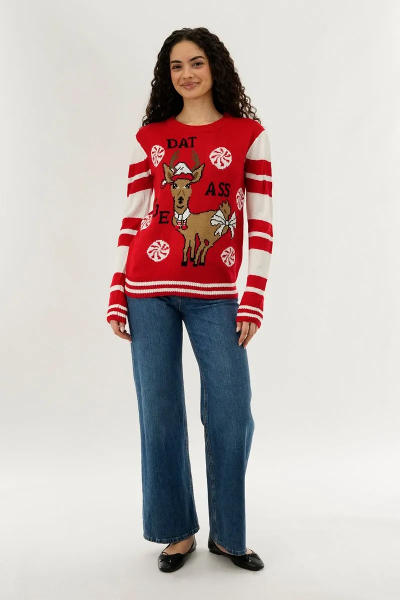 Festive Reindeer Christmas Sweater - Red sold by Fairweather product image thumbnail 5