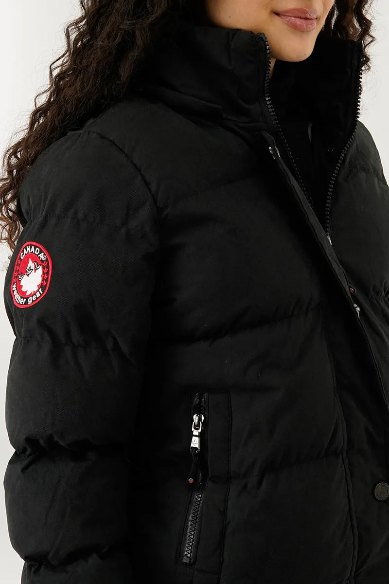Hip Length Parka Jacket - Black sold by Fairweather product image thumbnail 4