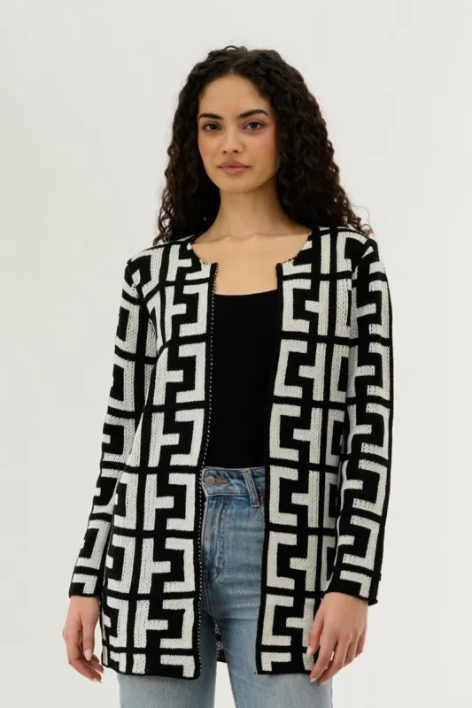 Long Sleeve Knit Open Cardigan - Cream made by Fairweather