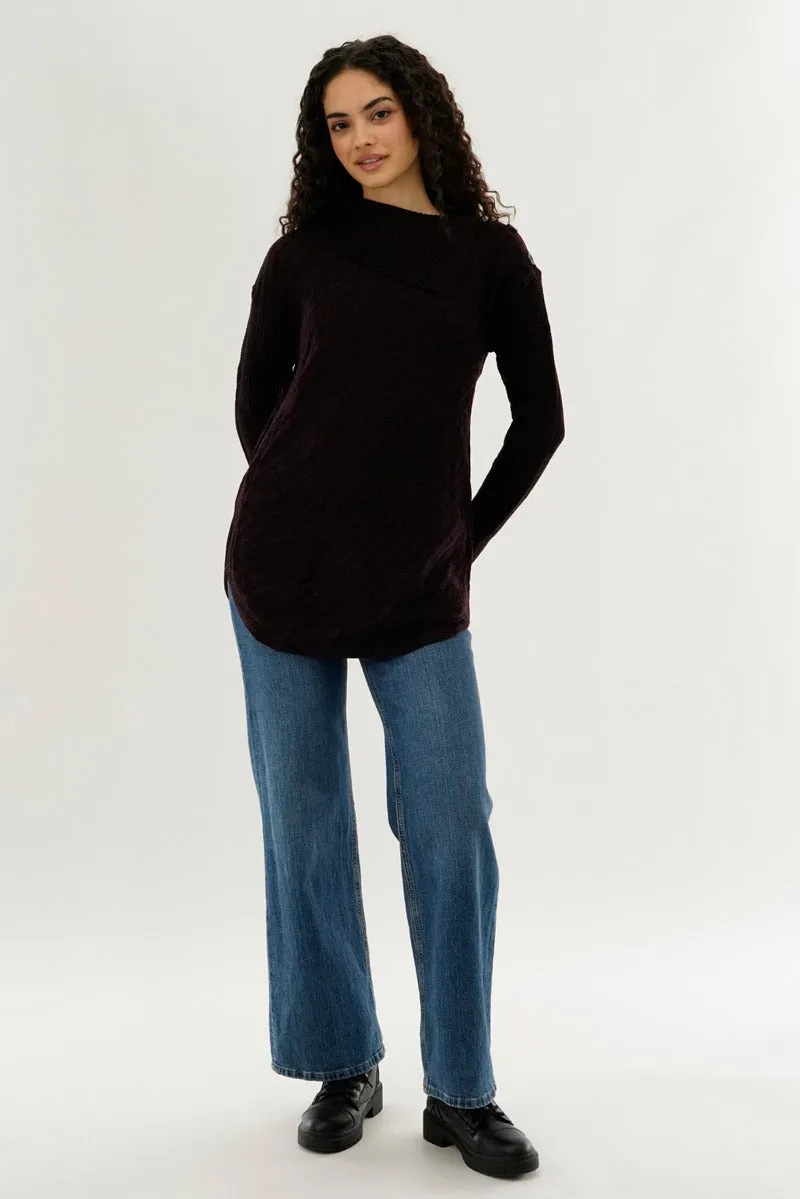 Beechers Brook High Neck Pullover Sweater - Burgundy sold by Fairweather product image thumbnail 5
