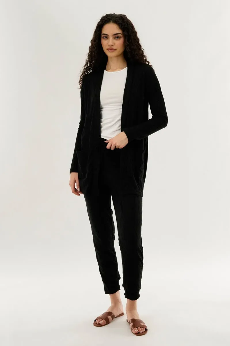 International INC Company Waffle Knit Joggers - Black sold by Fairweather product image thumbnail 5