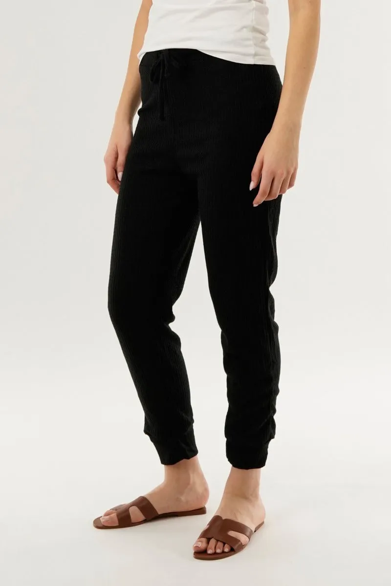International INC Company Waffle Knit Joggers - Black sold by Fairweather product image thumbnail 2