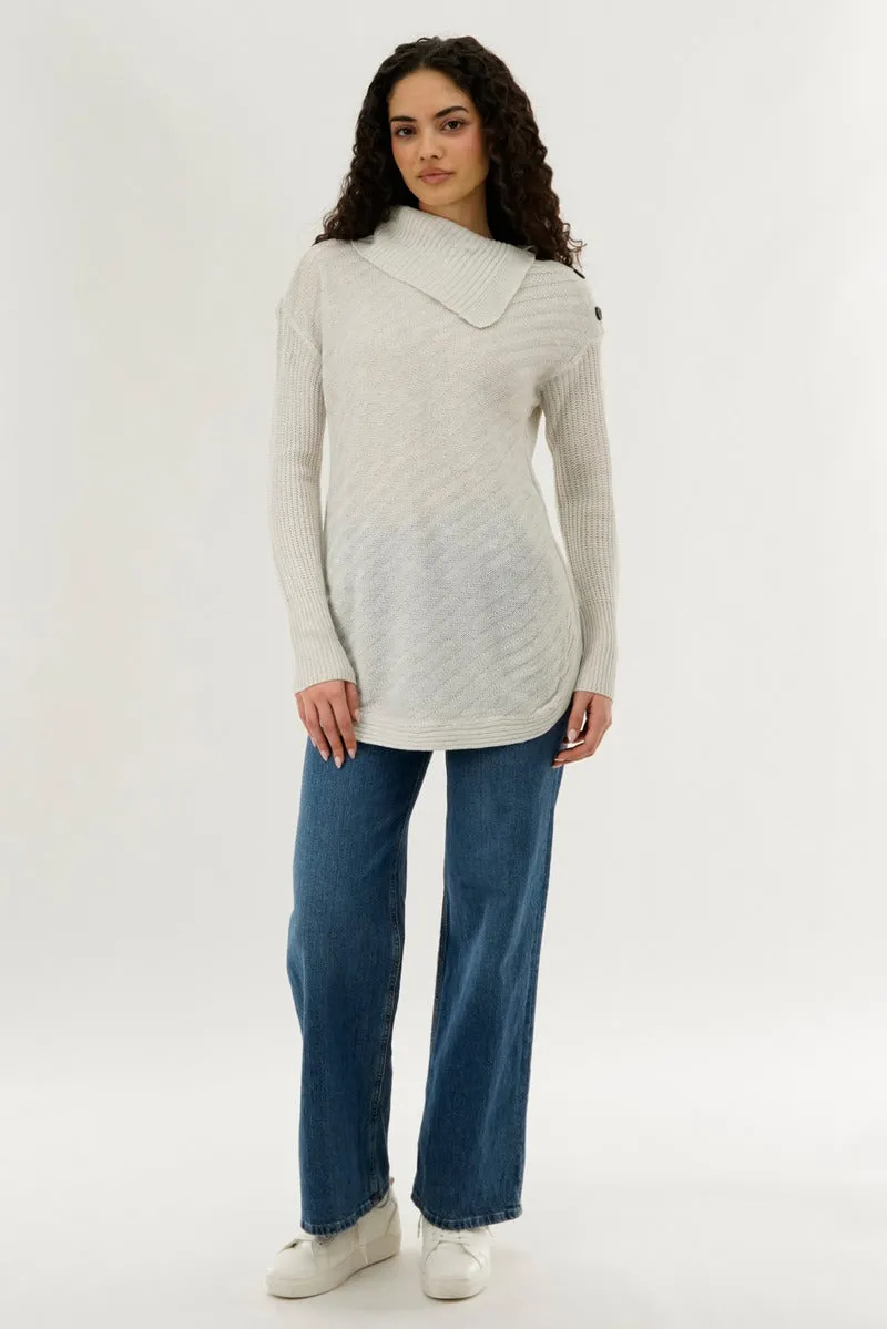 Beechers Brook High Neck Pullover Sweater - Cream sold by Fairweather product image thumbnail 5
