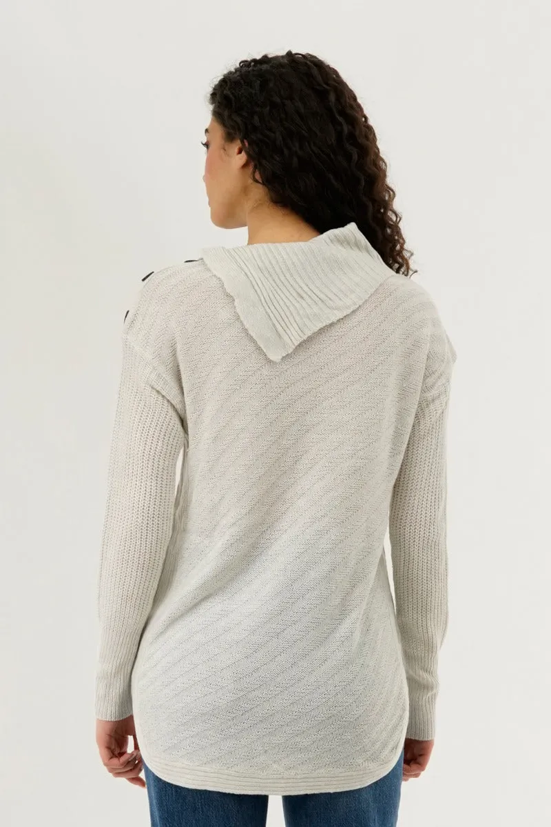 Beechers Brook High Neck Pullover Sweater - Cream sold by Fairweather product image thumbnail 3