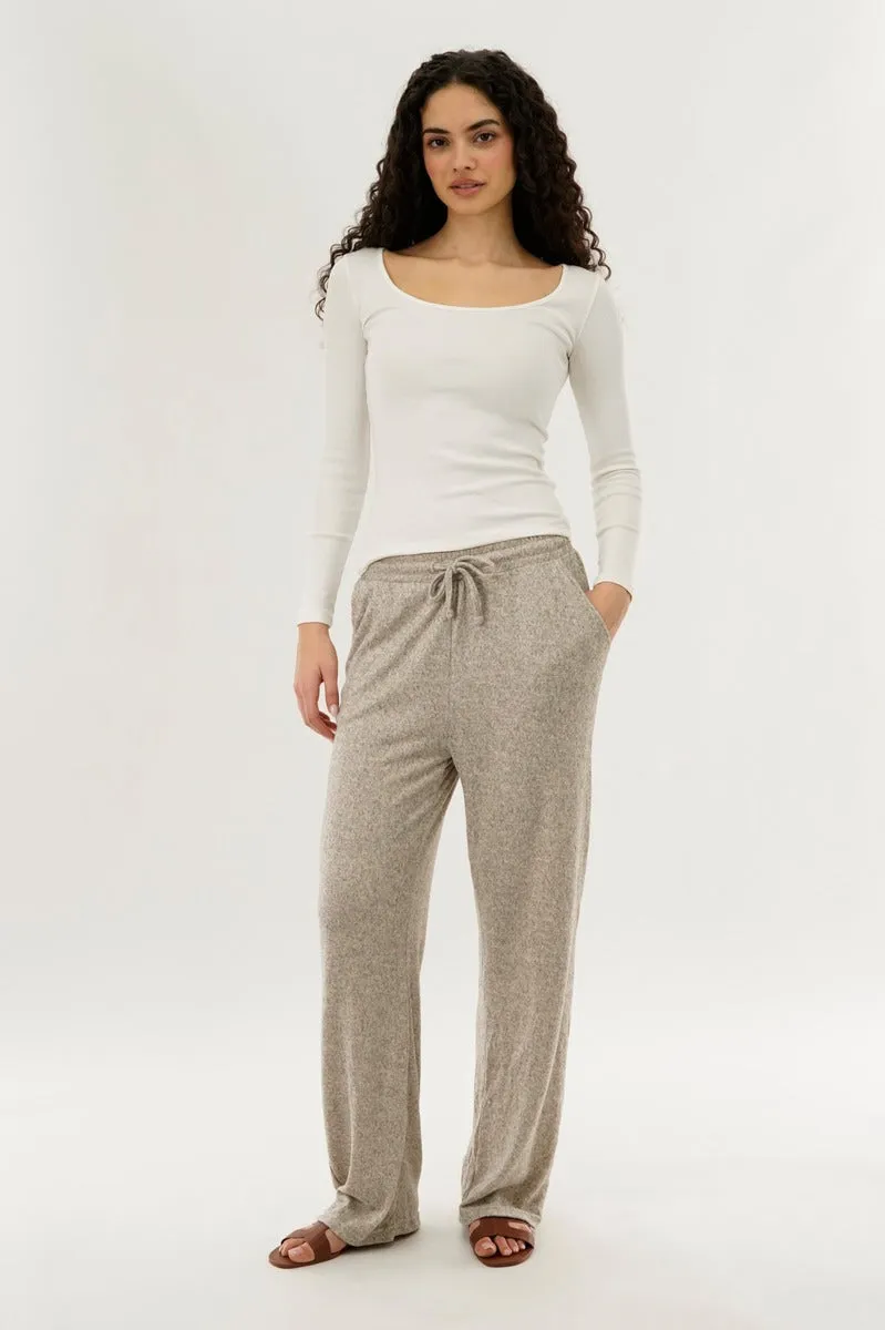 International INC Company Wide Leg Knit Sweatpants - Beige sold by Fairweather product image thumbnail 5