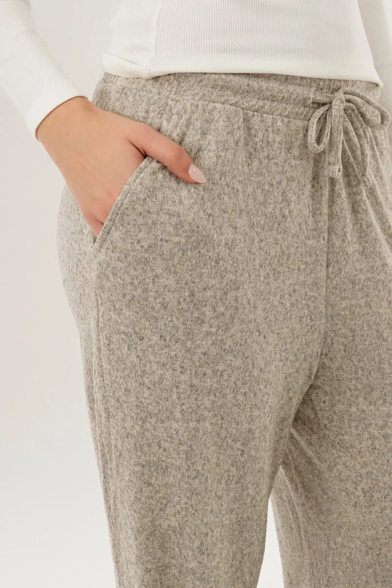 International INC Company Wide Leg Knit Sweatpants - Beige sold by Fairweather product image thumbnail 4